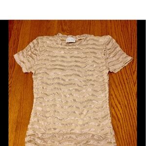 Vintage HANKY PANKY Nude Lace Tee Size: S
Front of tee is lined. Very pretty.